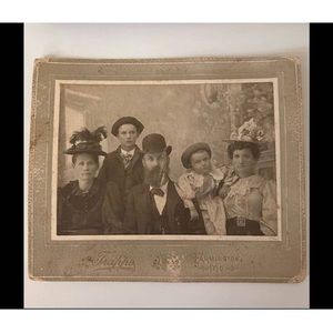 1890s Cabinet Card Family Photo Child Strangely Posed Frappe Studio Missouri